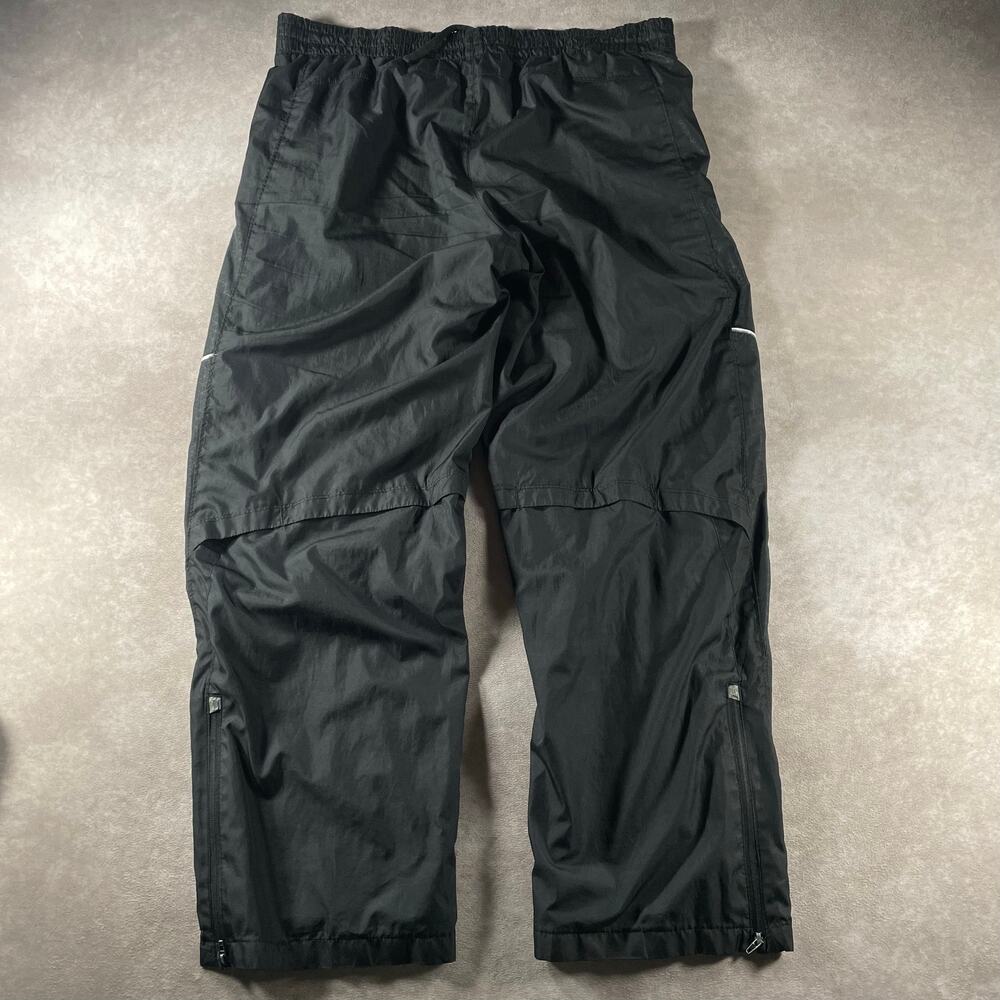 Vintage Starter Black Nylon Track Pants Men’s Medium 34” Loose Fit